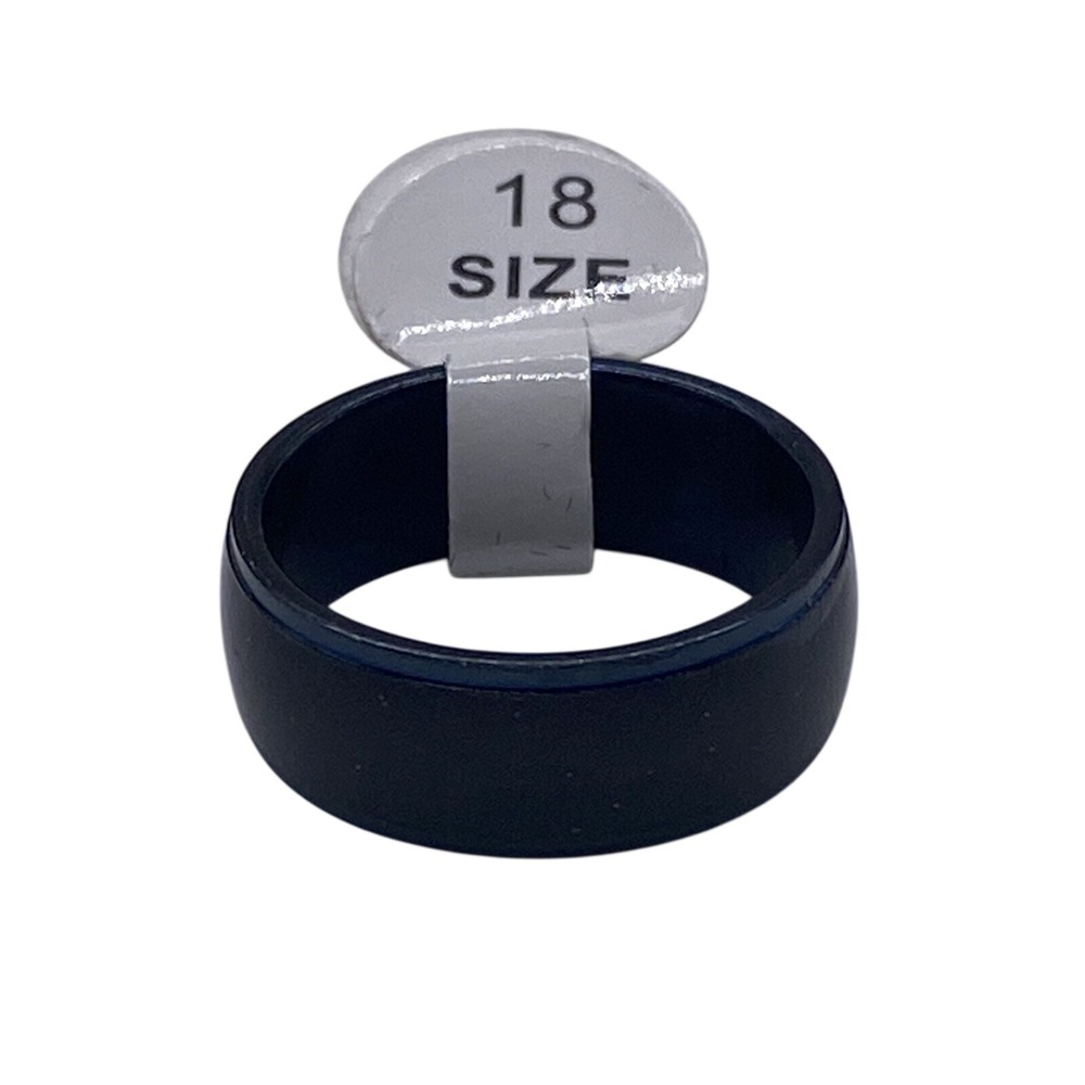 Stainless Steel Ring Unisex Size 8 Black Wedding Band Glitter Aesthetic Band